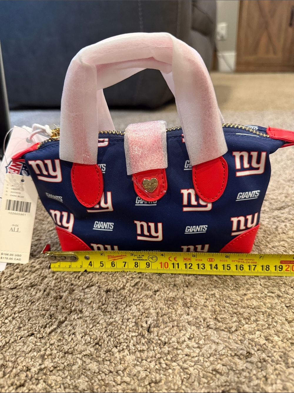 Stoney Clover NY Giants Navy and Red Small Tote Bag - Picture 2 of 6